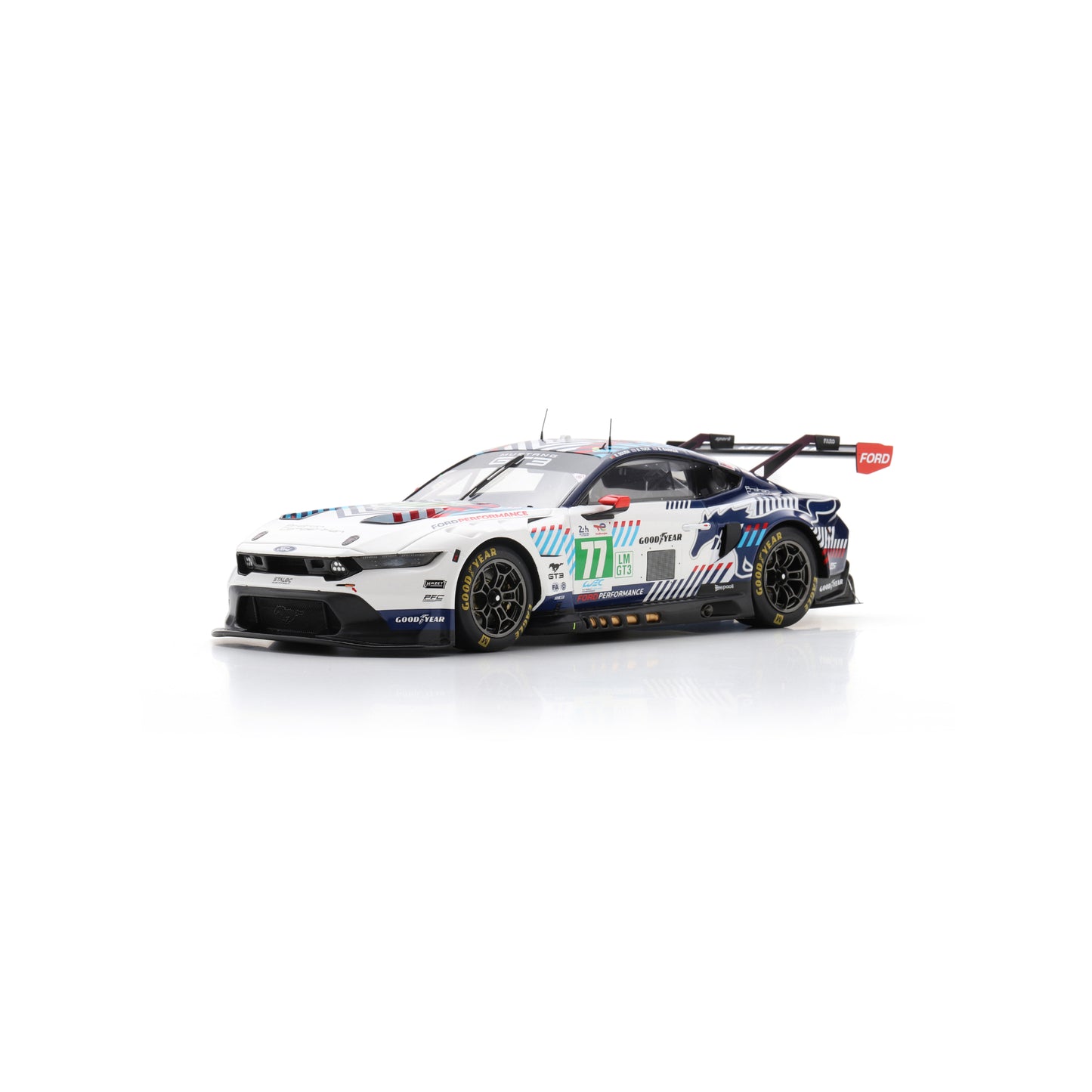 Spark 18S1052 1:18 - Ford Mustang LMGT3 No.77 PROTON COMPETITION Le Mans 24H 2025 B. Sousa - B. Tuck - B. Barker