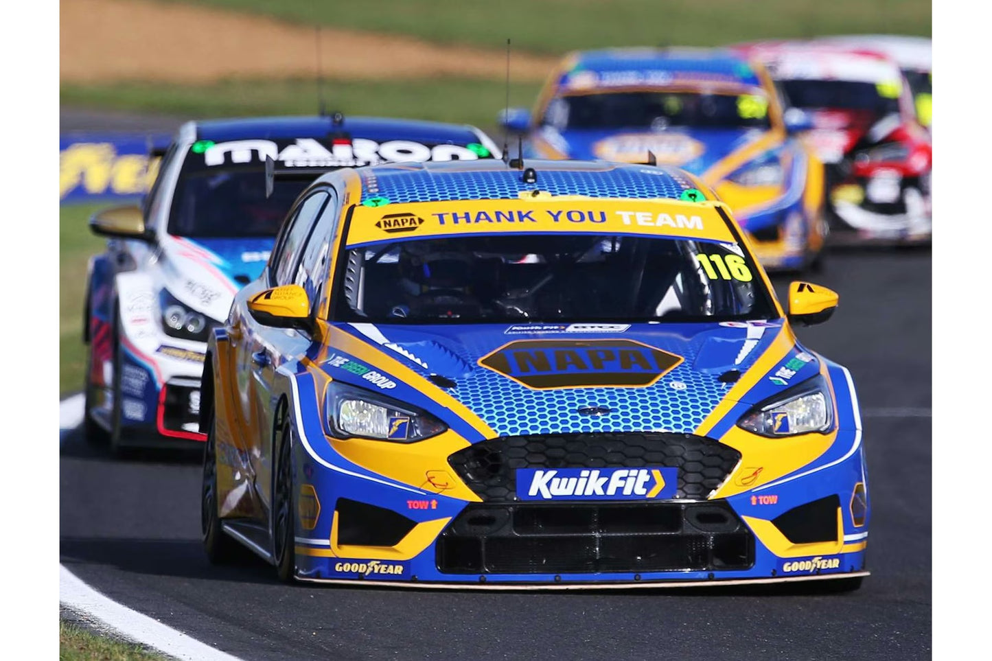 PRECOMMANDE - Spark UK043 1:43 - NAPA Racing UK No.116 Ford Focus BTCC - Champion 2023 Ashley Sutton Limited (500ex.)