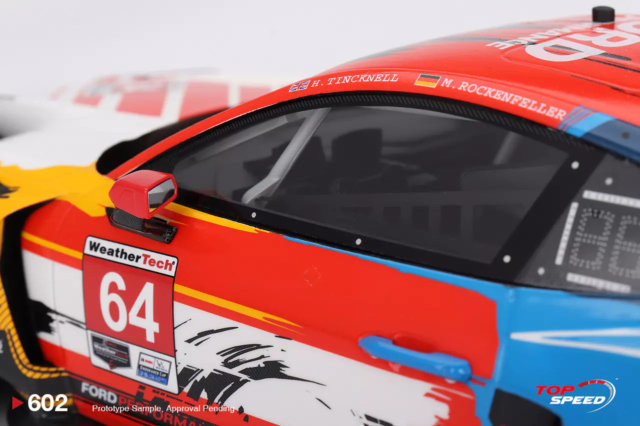 PRE-ORDER - Top Speed TS0602 1:18 - FORD Mustang GT3 N°64 Ford Multimatic Motorsports IMSA Laguna Seca 2024 M. Rockenfeller - H.Tincknell