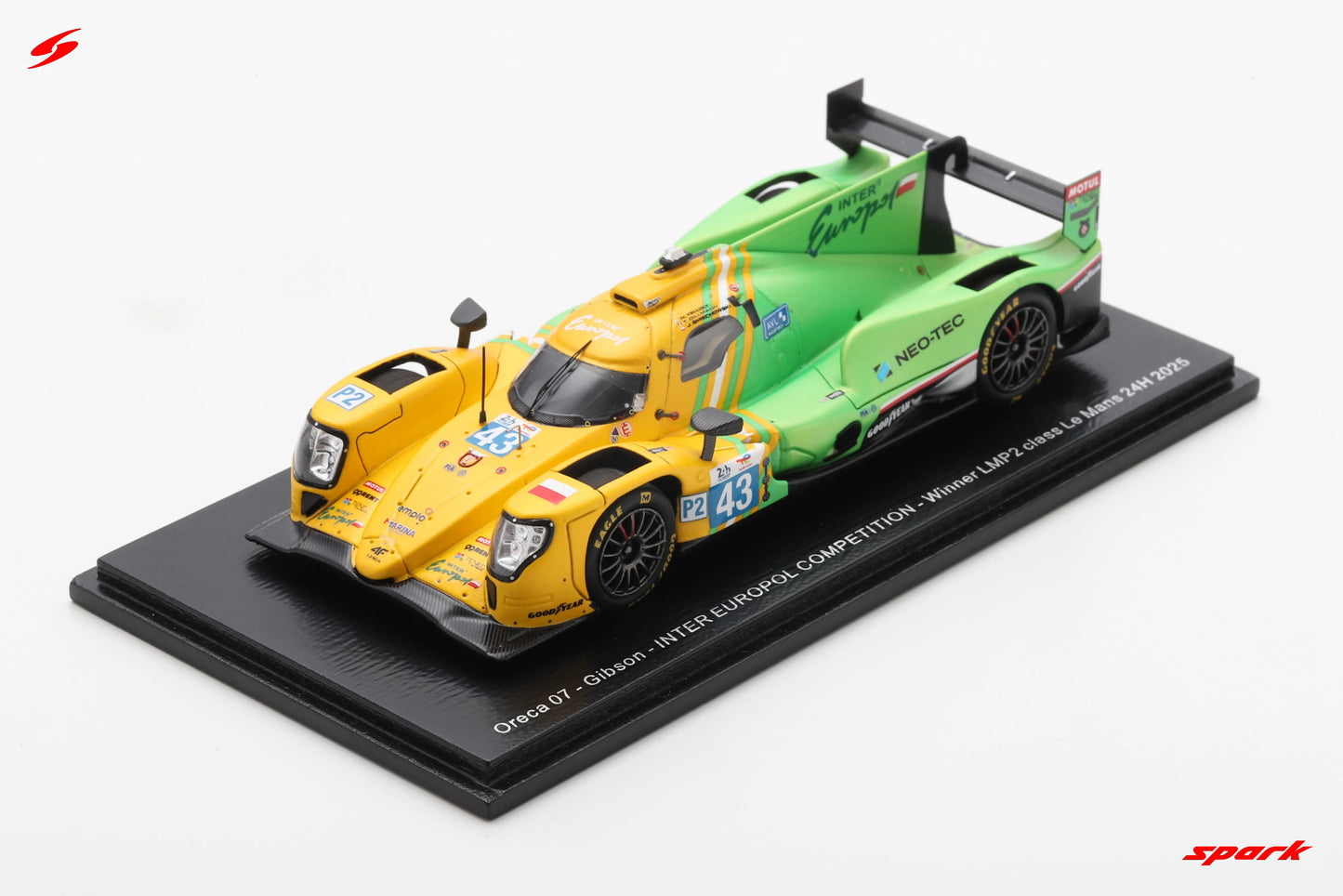 Spark S9284 1:43 - ORECA 07 - Gibson N°43 - INTER EUROPOL COMPETITION - Winner LMP2 class Le Mans 24H 2025 J. Smiechowski - T. Dillmann - N. Yelloly