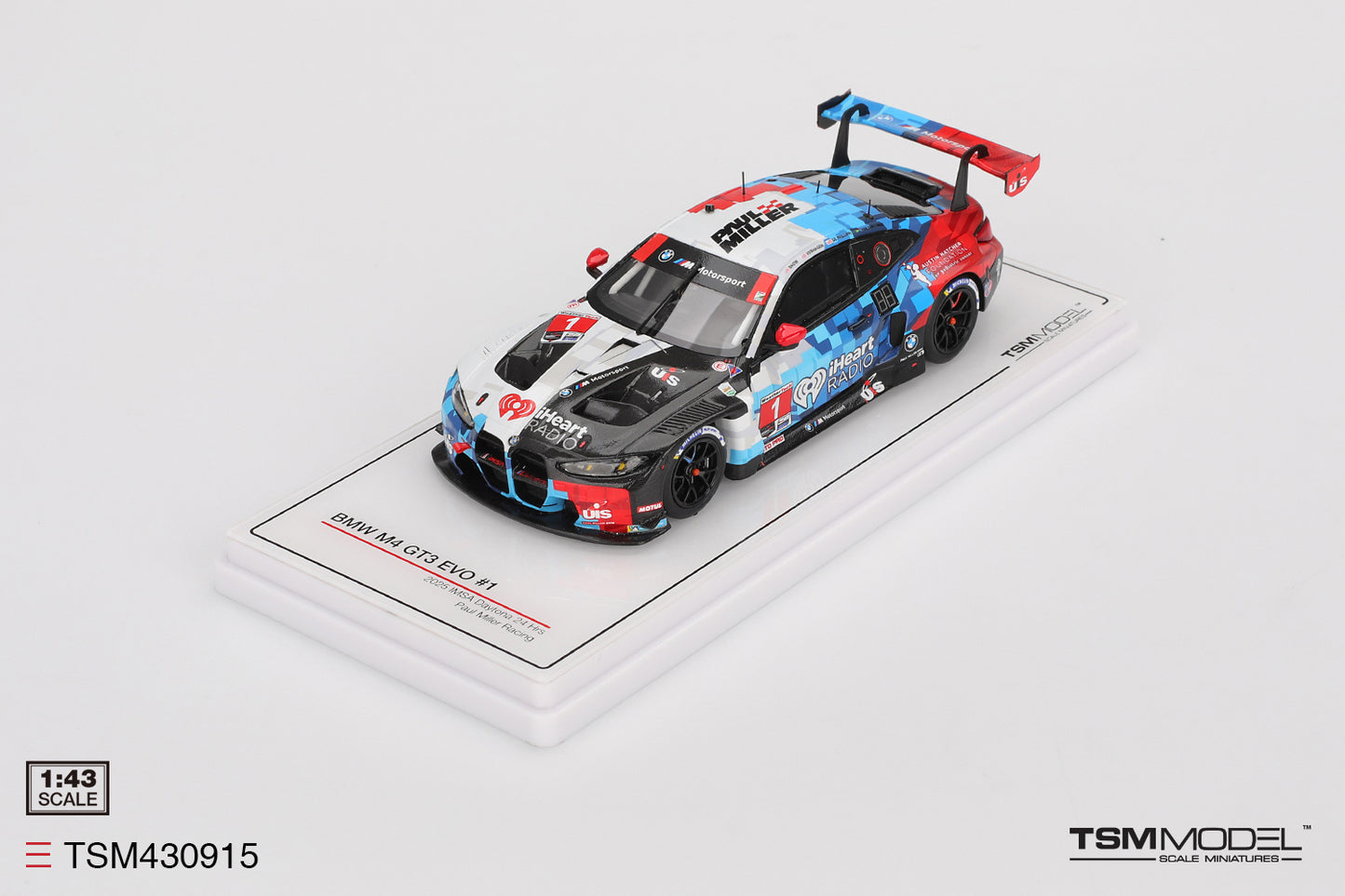PRECOMMANDE - TSM Model TSM430915 1:43 - BMW M4 (G82) GT3 EVO N°1 Paul Miller Racing Daytona 24H 2025 K. van der Linde - C. de Phillippi - N. Verhagen - M. Snow