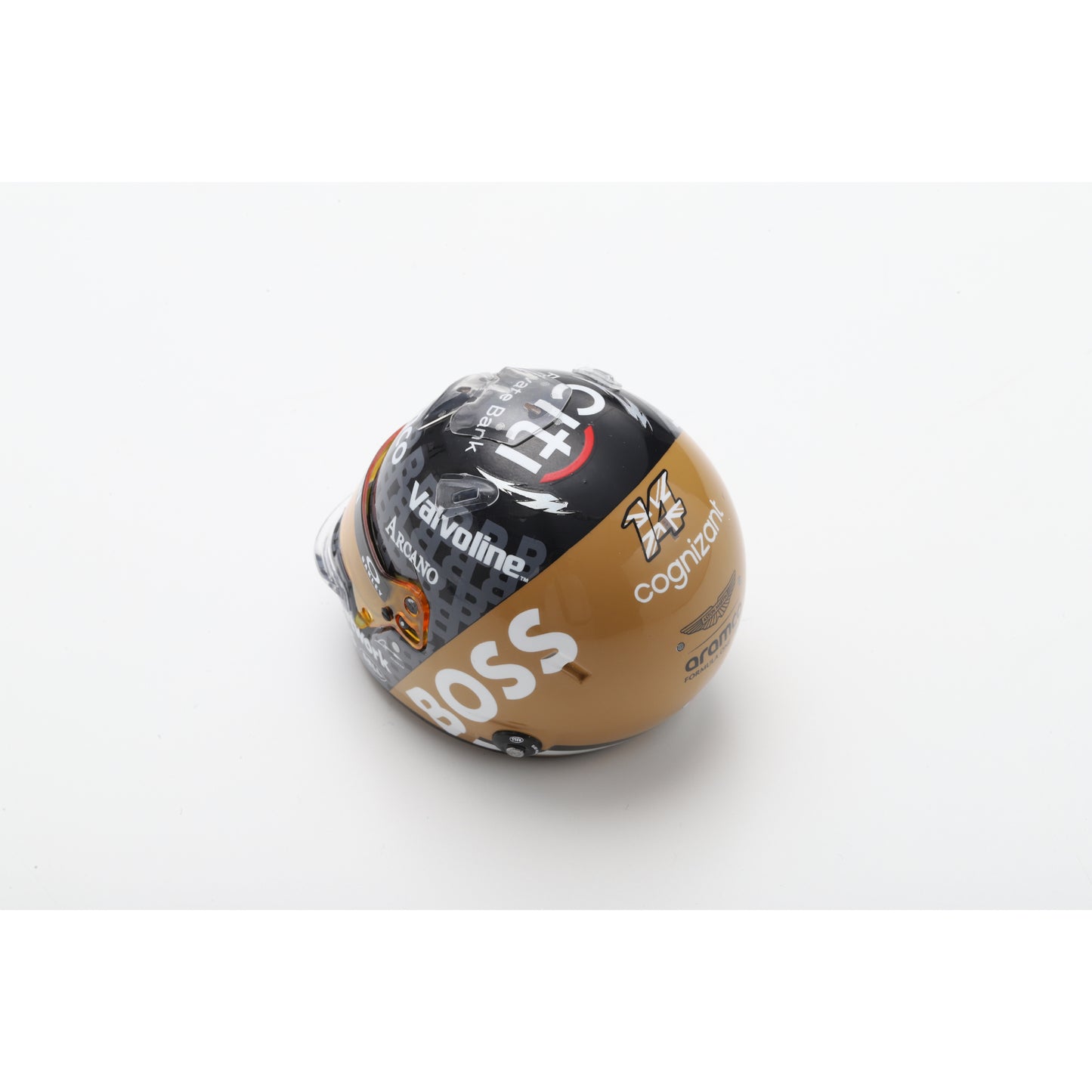 Spark 5HF164 Casque 1:5 - Fernando Alonso - Aston Martin Aramco F1 Team - British GP 2024