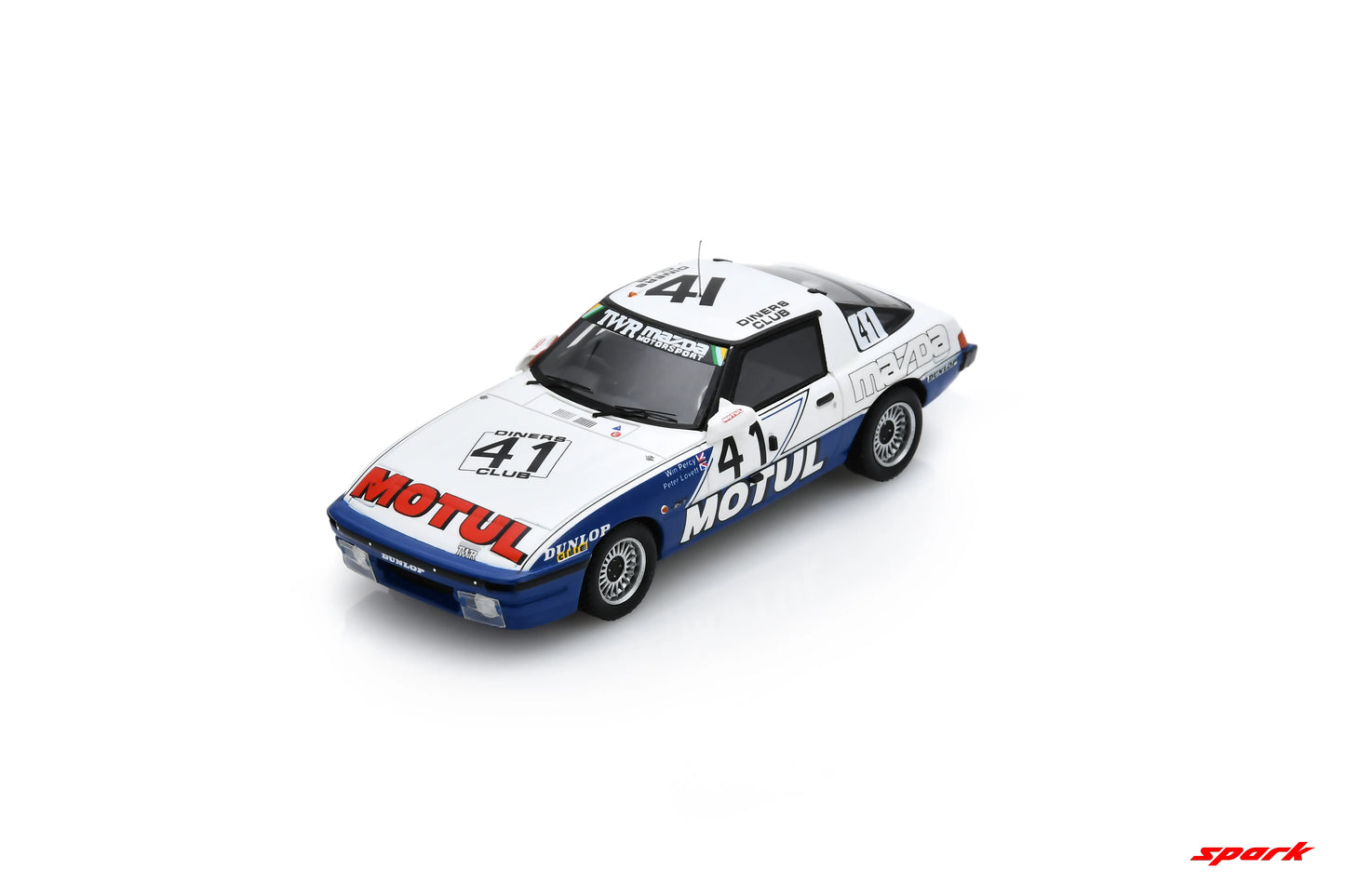 PRECOMMANDE - Spark SB696 1:43 - Mazda RX-7 TWR No.41 Spa 24H 1981 W. Percy - P. Lovett Limited (300ex.)