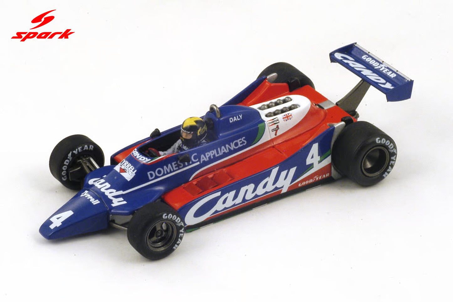 PRECOMMANDE - Spark S1884 1:43 - Tyrrell 010 No.4 4th British GP 1980 Derek Daly