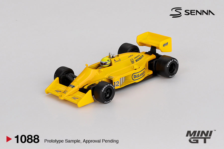 Mini GT MGT01088-L 1:64 - Lotus 99T #12 Ayrton Senna 1987 Monaco Grand Prix Winner