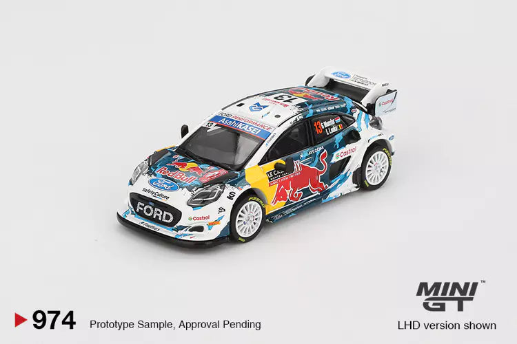 Mini GT MGT00974-L 1:64 - Ford Puma Rally1 #13 - 2024 Rally Monte Carlo - M-Sport Ford WRT