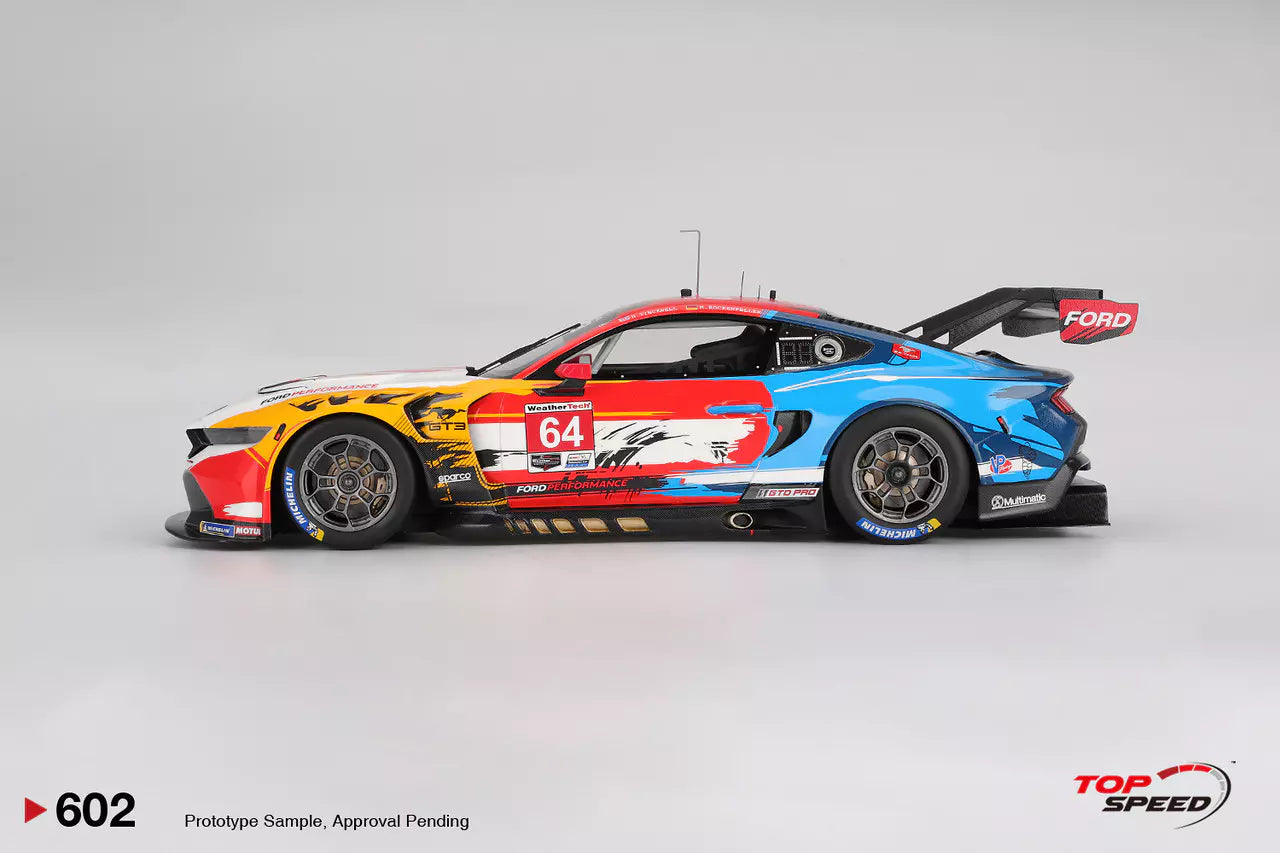 PRE-ORDER - Top Speed TS0602 1:18 - FORD Mustang GT3 N°64 Ford Multimatic Motorsports IMSA Laguna Seca 2024 M. Rockenfeller - H.Tincknell
