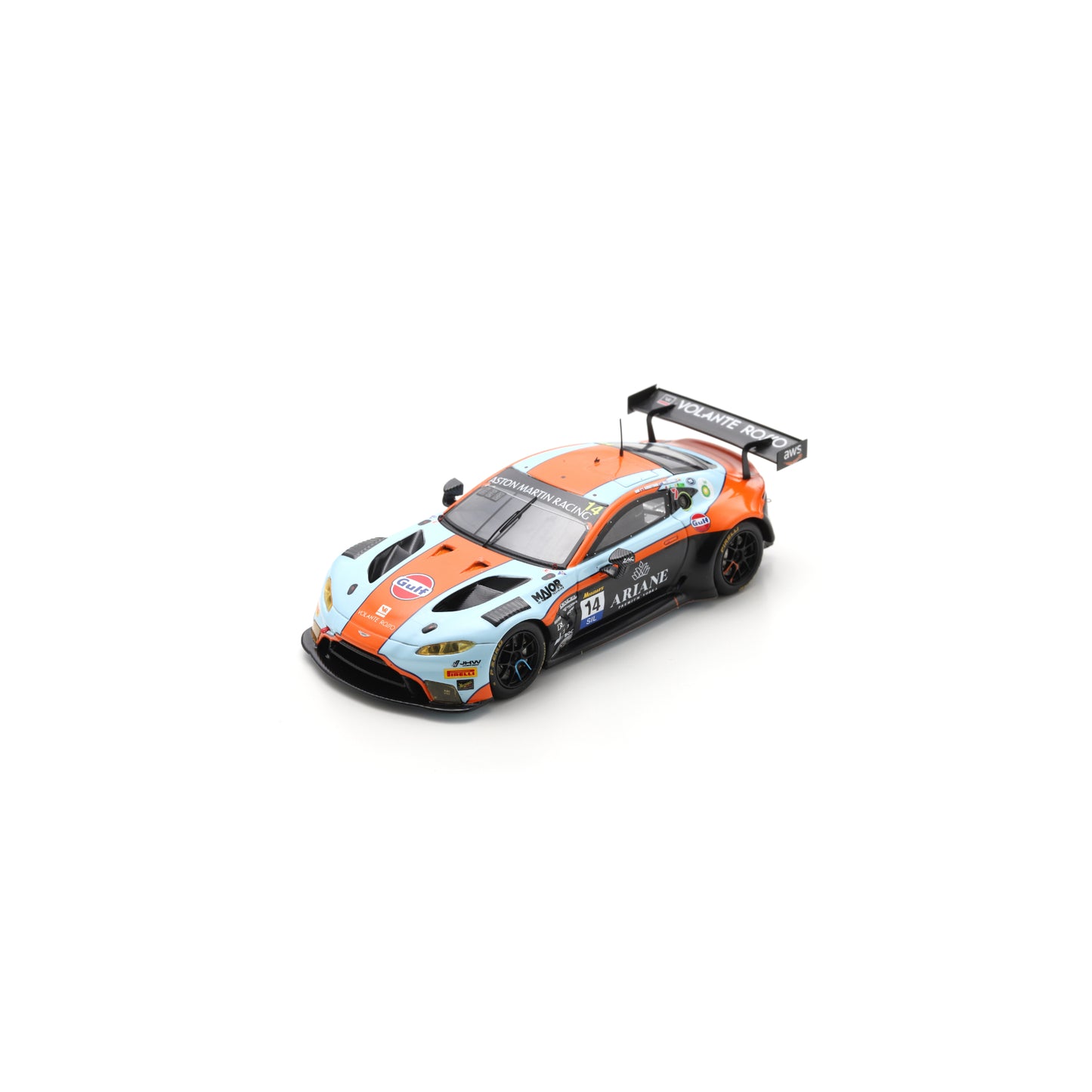 Spark AS085 1:43 - Aston Martin Vantage No.14 Volante Rosso Motorsport Bathurst 12H 2025 J. Day - M. Villagomez - J. Robotham Limited (300ex.)