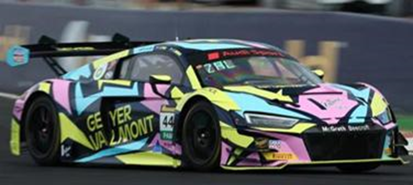 PRE-ORDER - Spark AS086 1:43 - Audi R8 LMS EVO II No.44 Geyer Valmont Racing Bathurst 12H 2025 S. Andrews - M. Zalloua - S. Pires Limited (300 ex.)