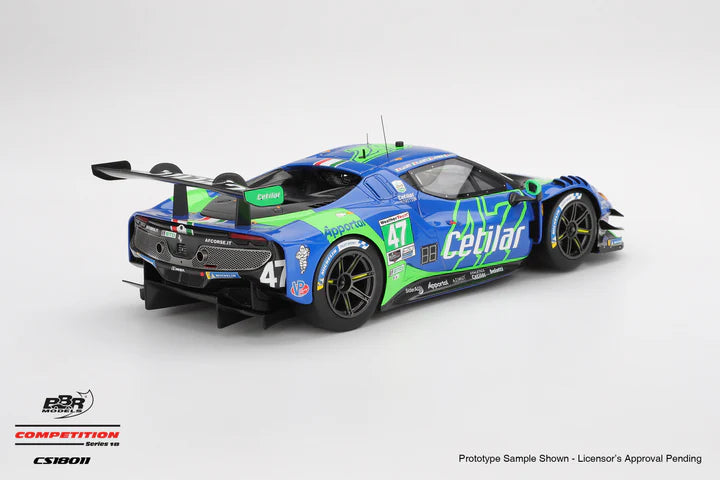 PRE-ORDER - BBR Models CS18011 1:18 - FERRARI 296 GT3 N°47 CETILAR RACING IMSA 24H Daytona 2025 A. Fuoco - L. Patrese - N. Lacorte - R. Lacorte