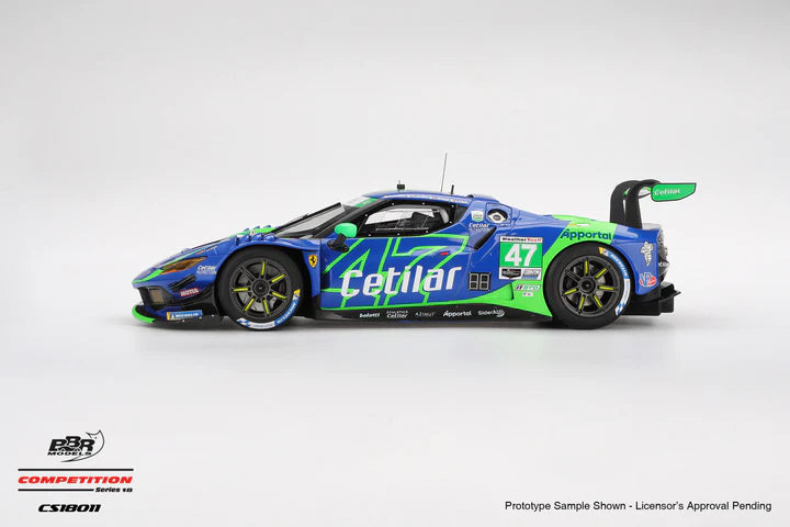 PRE-ORDER - BBR Models CS18011 1:18 - FERRARI 296 GT3 N°47 CETILAR RACING IMSA 24H Daytona 2025 A. Fuoco - L. Patrese - N. Lacorte - R. Lacorte