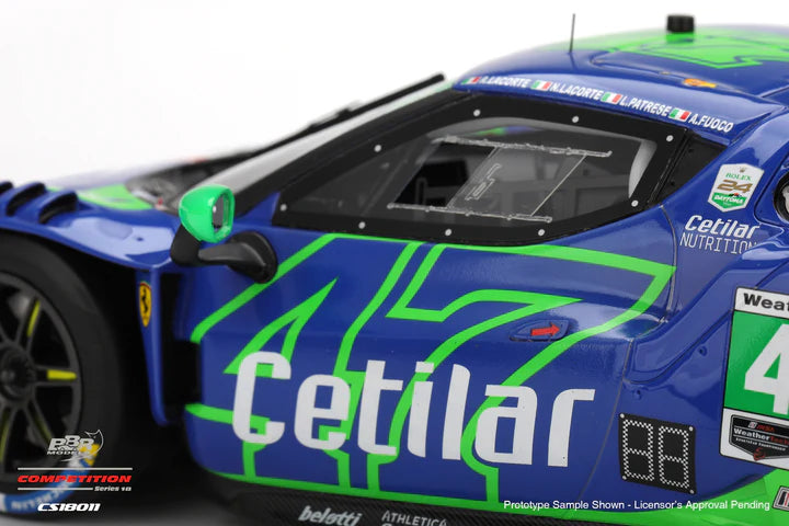 PRE-ORDER - BBR Models CS18011 1:18 - FERRARI 296 GT3 N°47 CETILAR RACING IMSA 24H Daytona 2025 A. Fuoco - L. Patrese - N. Lacorte - R. Lacorte