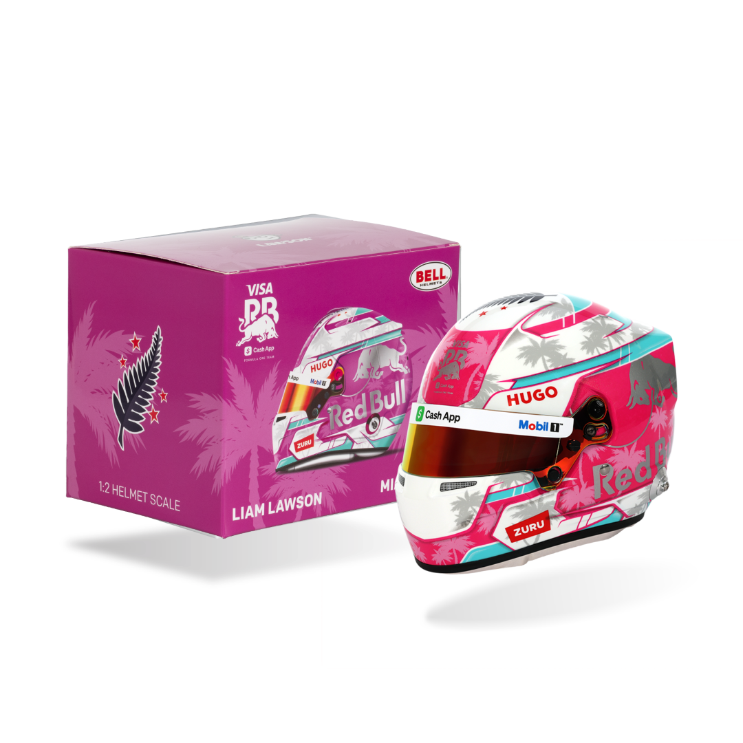 BELL Mini Helmet Helmet 1:2 - Liam Lawson - Visa Cash App Racing Bulls - Miami GP 2025