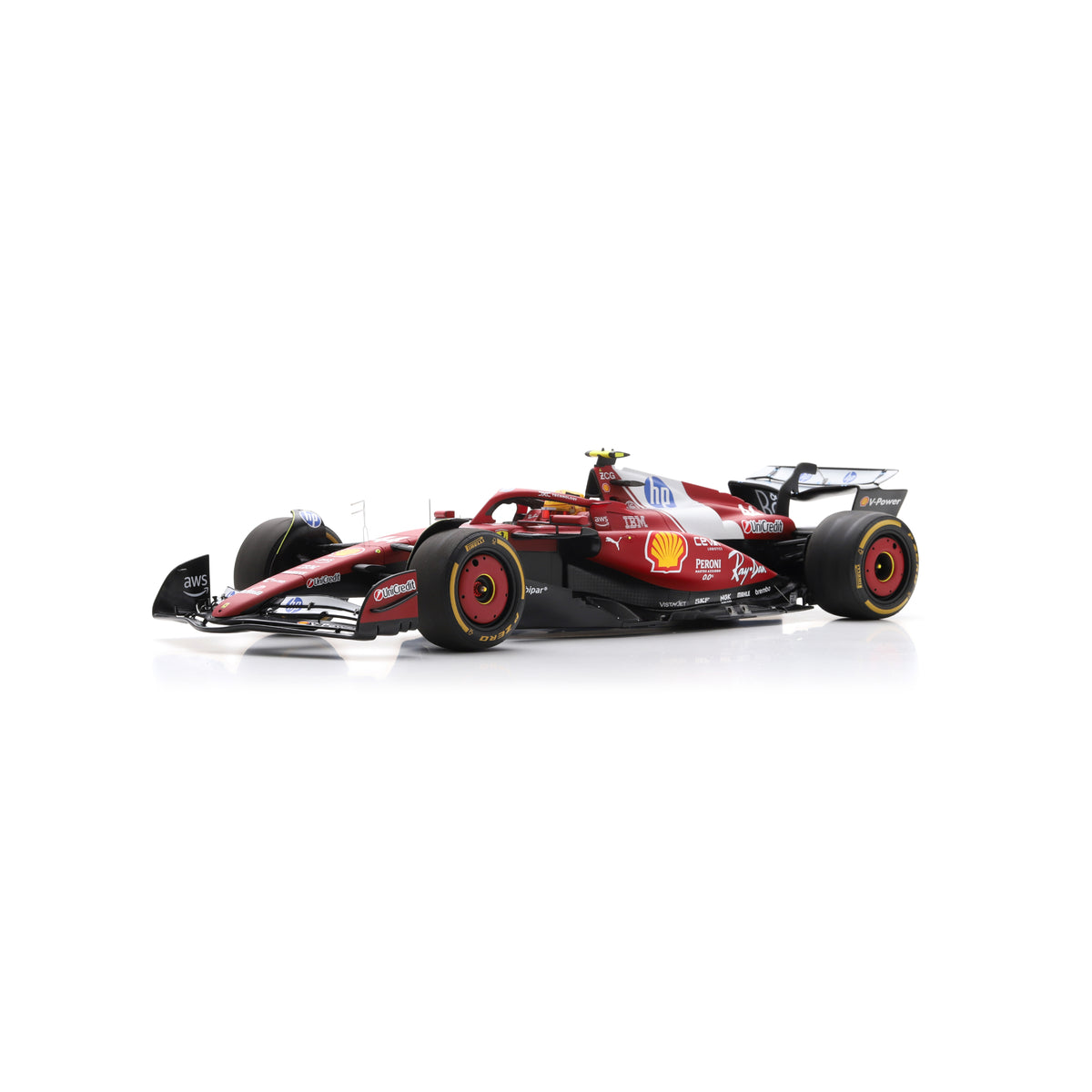 Looksmart LS1215 1:12 - Ferrari SF-25 China GP Sprint Race Winner 2025 Lewis Hamilton
