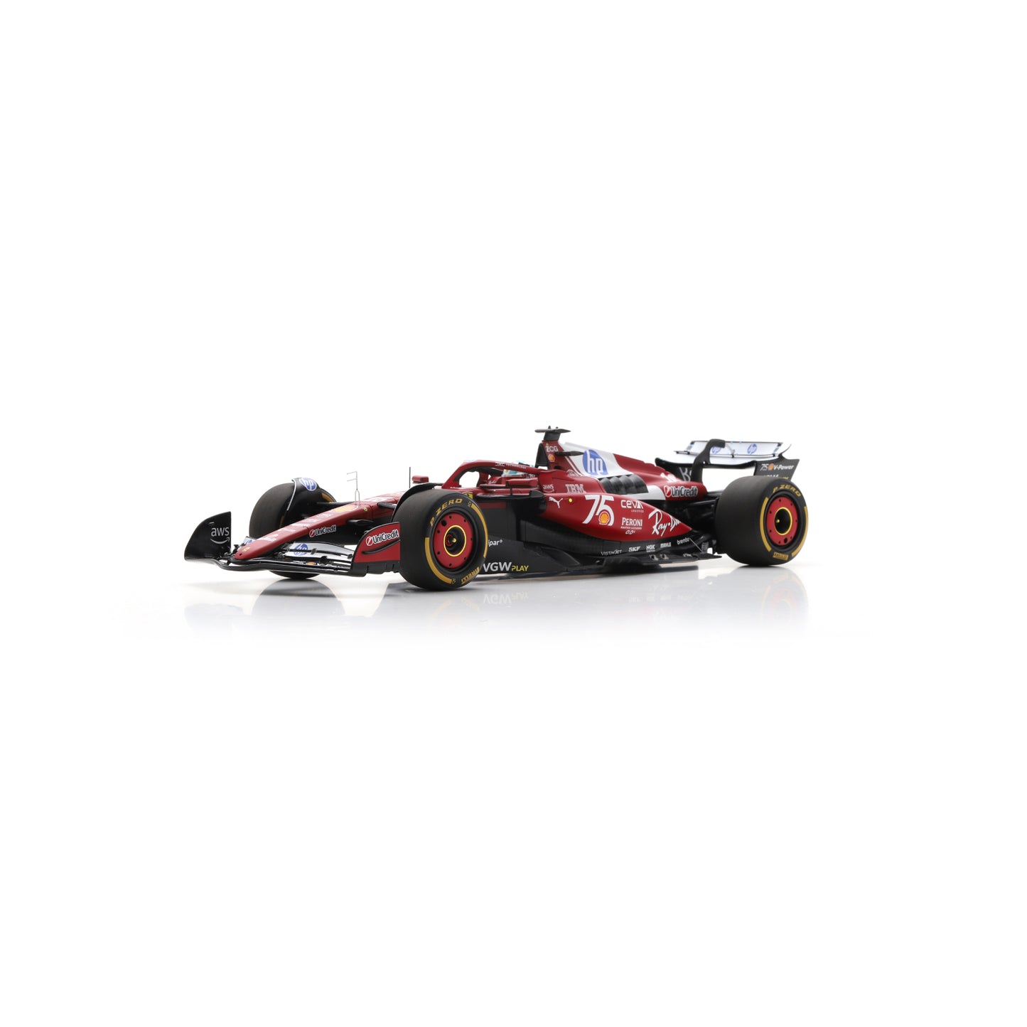 Looksmart LS18F1075 1/18 FERRARI SF-25 2nd Monaco GP 2025 - Charles Leclerc