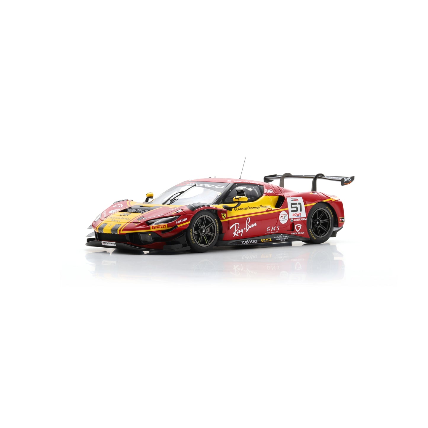 Looksmart LS18RC038 1:18 - Ferrari 296 GT3 No. 51 AF Corse – 3rd Francorchamps Motors 24H Spa 2025 Alessio Rovera – Vincent Abril – Alessandro Pier Guidi