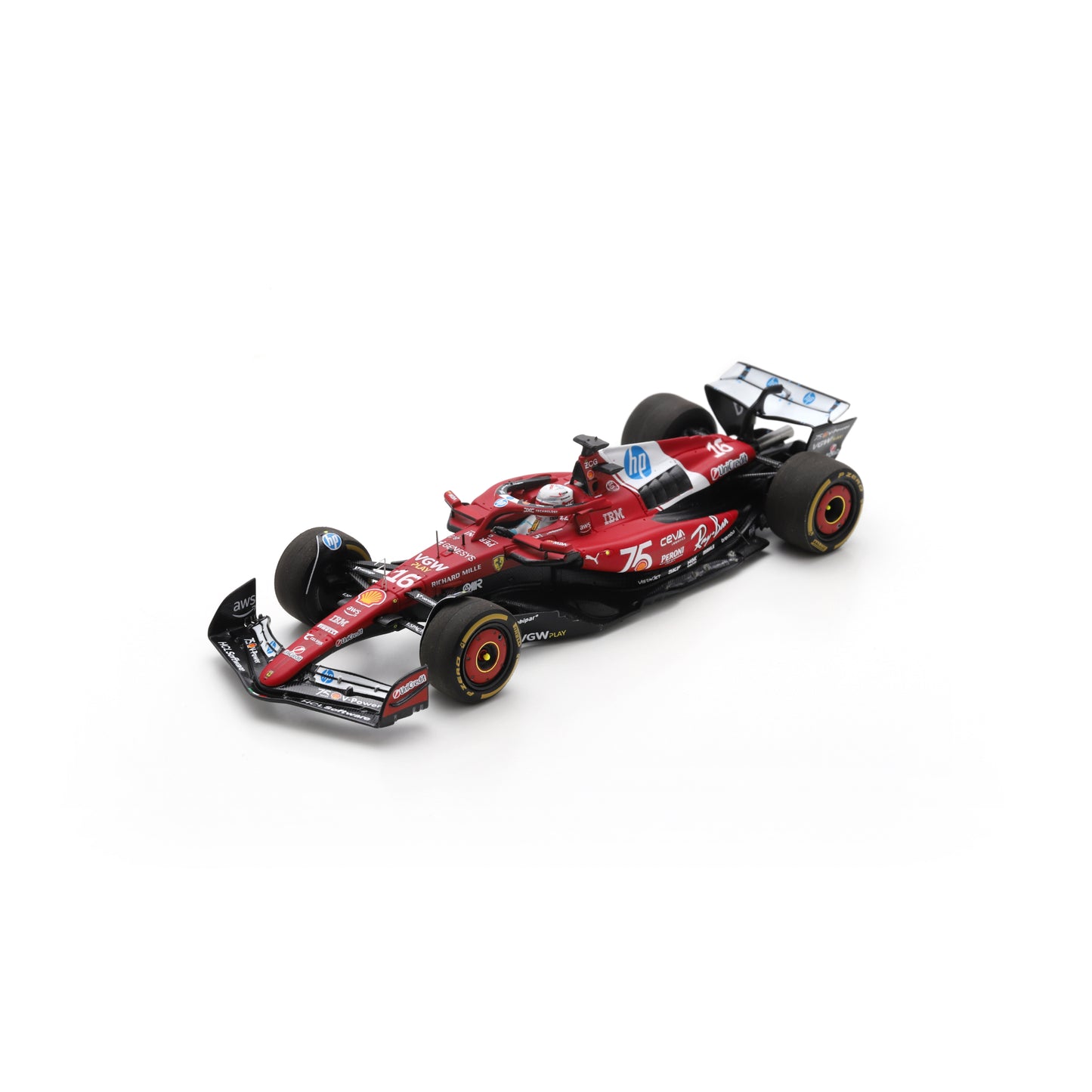 Looksmart LSF1075 1:43 FERRARI SF-25 2nd Monaco GP 2025 - Charles Leclerc