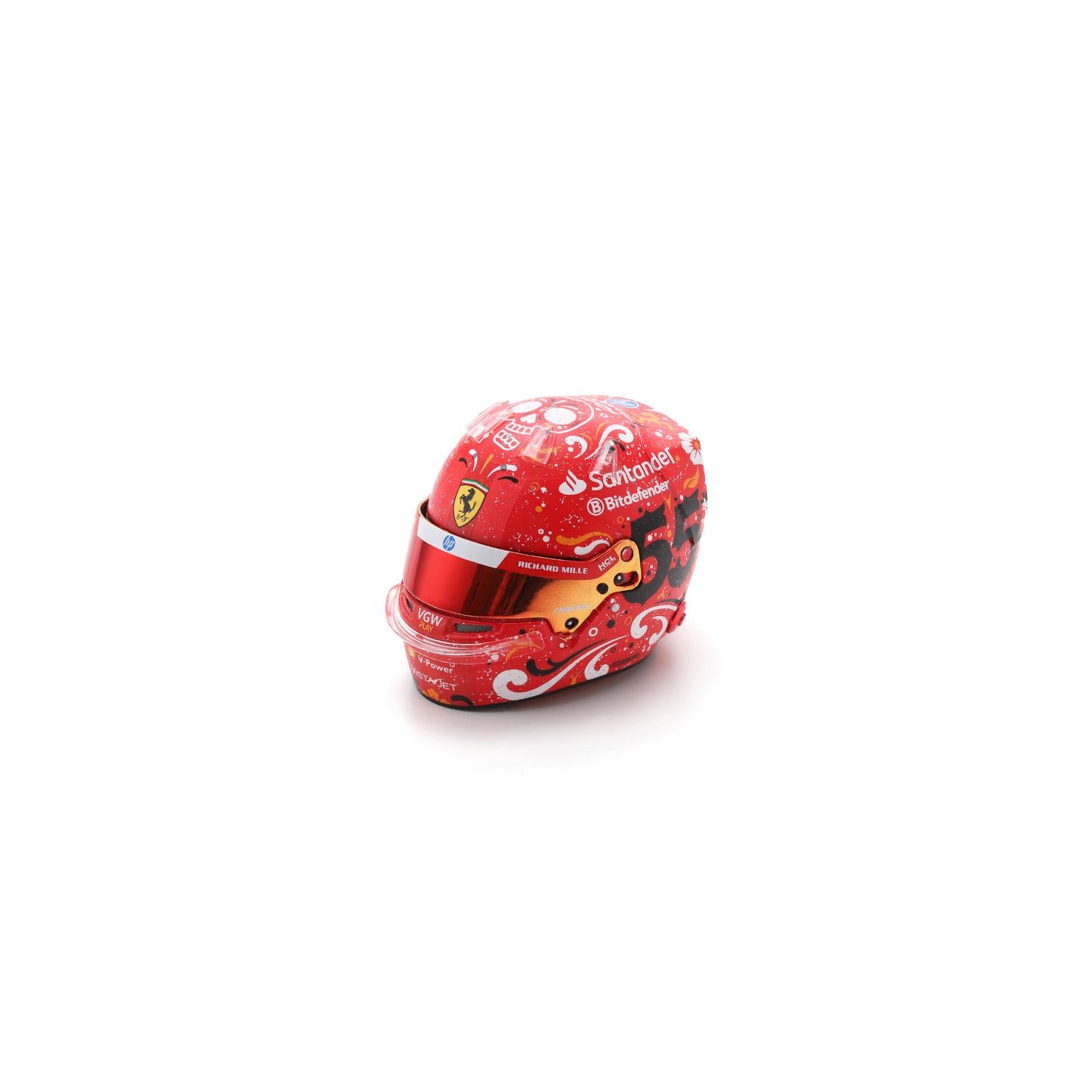 Looksmart LSHEL007 Helmet 1:5 - Carlos Sainz Jr - Scuderia Ferrari HP Mexican GP 2024 WINNER