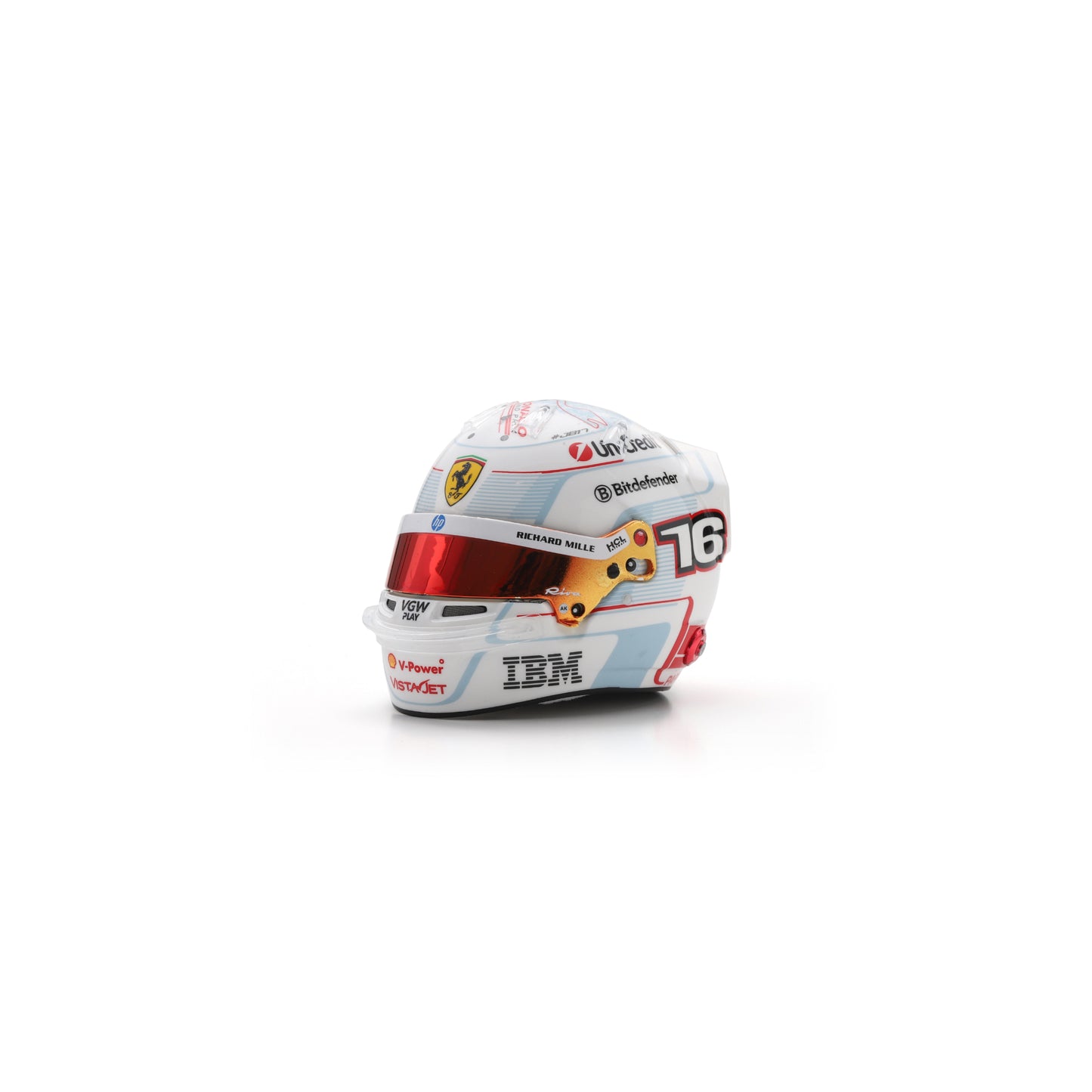Looksmart LSHEL013 Casque 1:5 - Charles Leclerc - Scuderia Ferrari HP - 2nd Monaco GP 2025