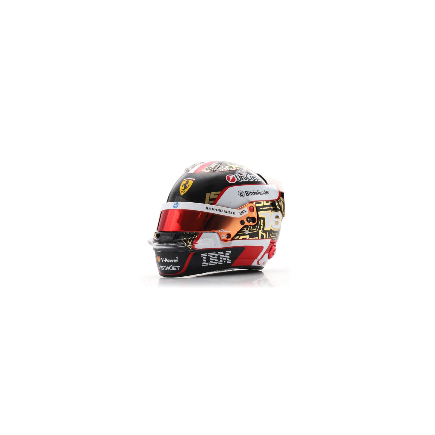 Looksmart LSHEL028 Casque 1:5 - Charles Leclerc - Scuderia Ferrari HP Abu Dhabi GP 2025