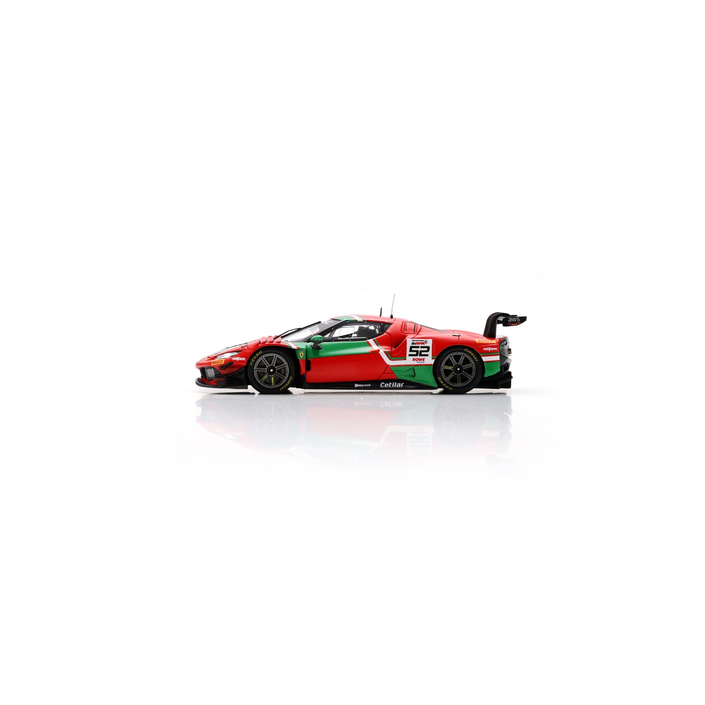 Looksmart LSRC189 1:43 - Ferrari 296 GT3 No.52 AF Corse 2nd Bronze class 24H Spa 2024