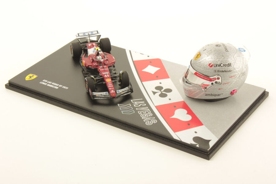 PRECOMMANDE - Looksmart LSSET01 1:43 + 1:5 - Las Vegas GP 2025 – Lewis Hamilton - RACING SET WITH MODEL IN SCALE 1:43 AND HELMET IN SCALE 1:5