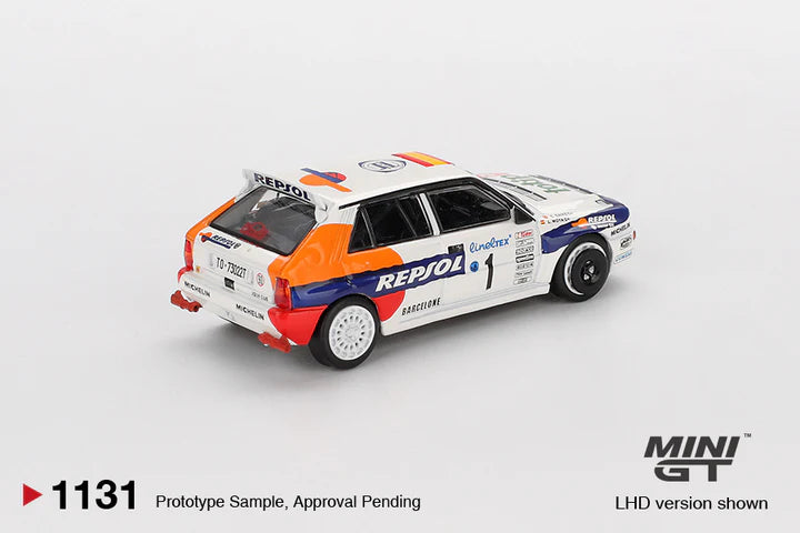 PRE-ORDER - Mini GT MGT01131-L 1:64 - LANCIA Delta Integrale Evoluzione N°1 Monte Carlo Rally 1993 C. Sainz - L. Moya