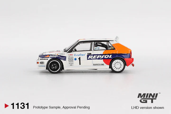 PRE-ORDER - Mini GT MGT01131-L 1:64 - LANCIA Delta Integrale Evoluzione N°1 Monte Carlo Rally 1993 C. Sainz - L. Moya