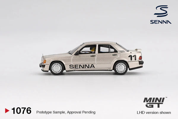 PRECOMMANDE - Mini-GT MGT01076-L 1:64 - Mercedes-Benz 190 E 2.3-16 N°11 Ayrton Senna 1984 NĂŒrburgring Race of Champions with Figure