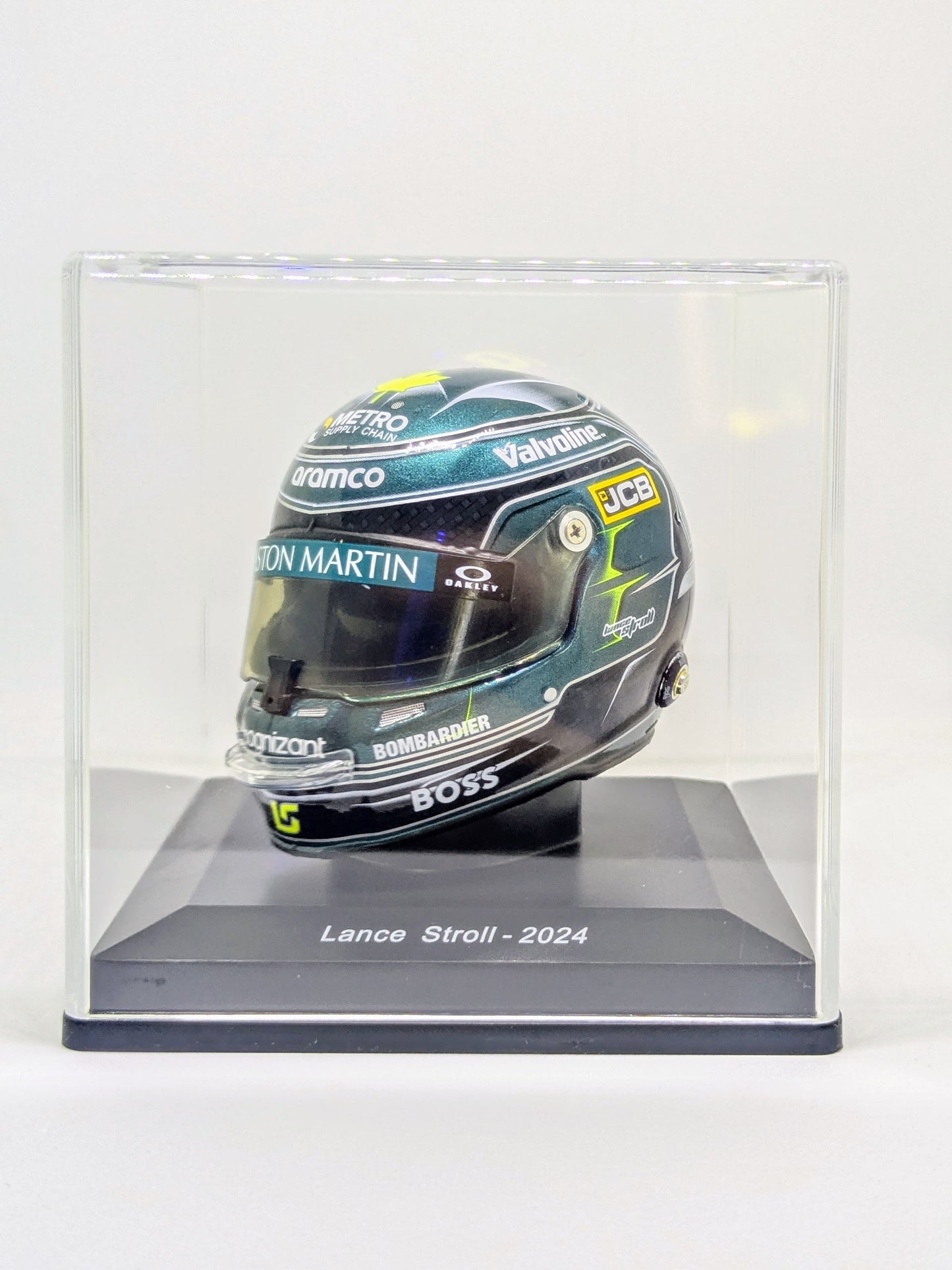 Spark 5HF144 Lance Stroll Helmet 1/5 - Aston Martin 2024