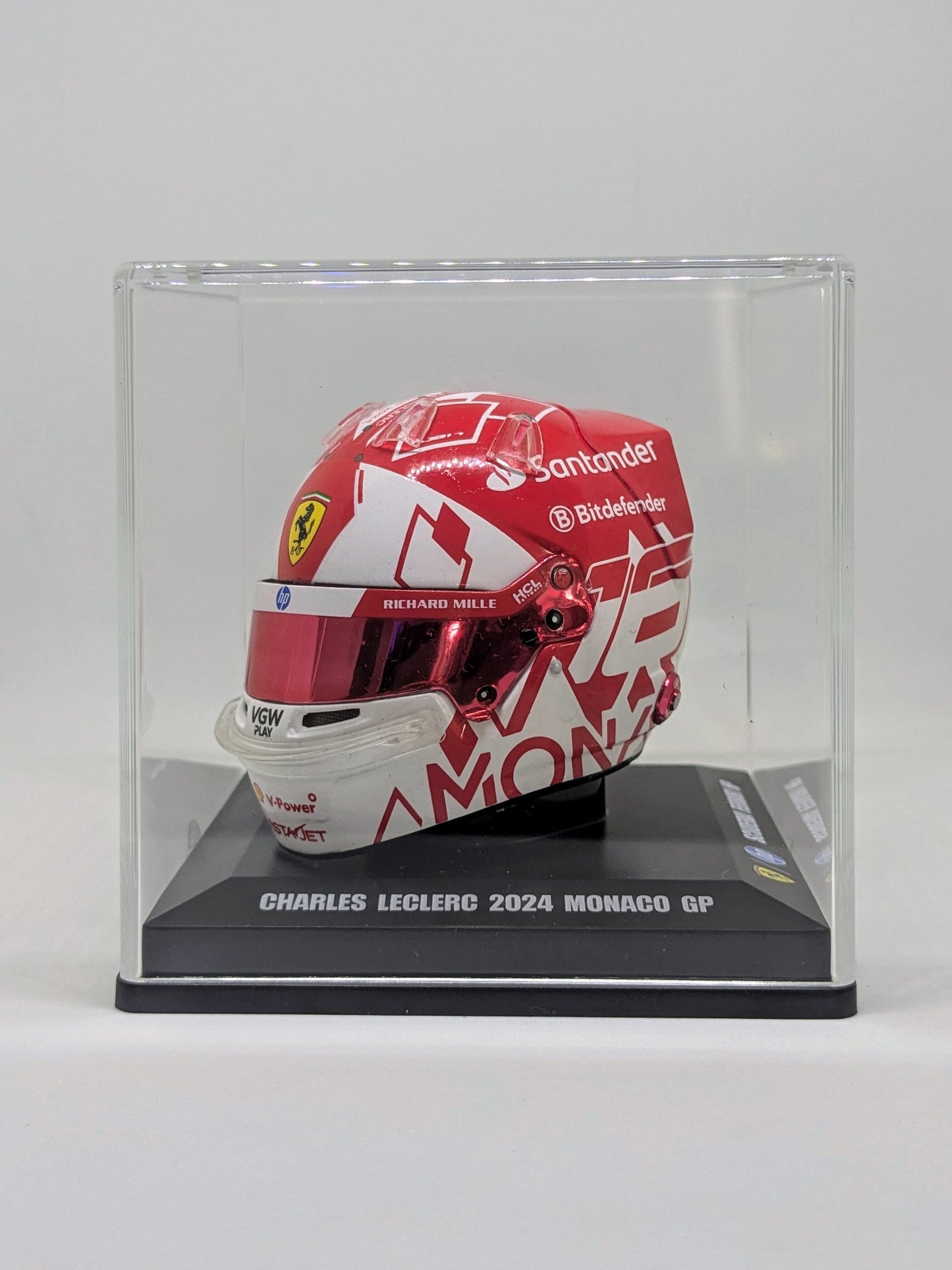 Looksmart LSHEL001 Casque 1:5 - Charles Leclerc - Scuderia Ferrari HP - Winner Monaco GP 2024