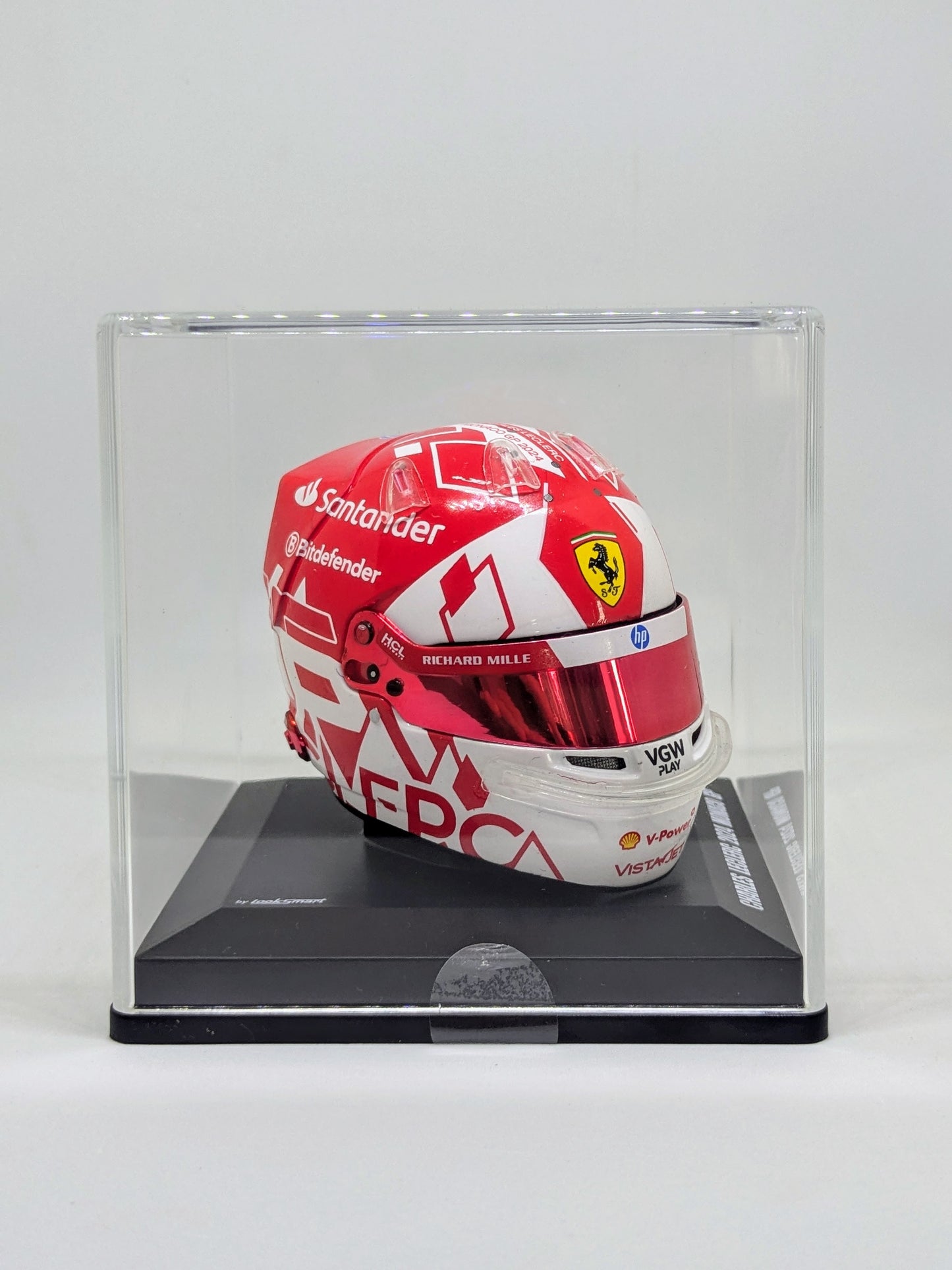 Looksmart LSHEL001 Casque 1:5 - Charles Leclerc - Scuderia Ferrari HP - Winner Monaco GP 2024
