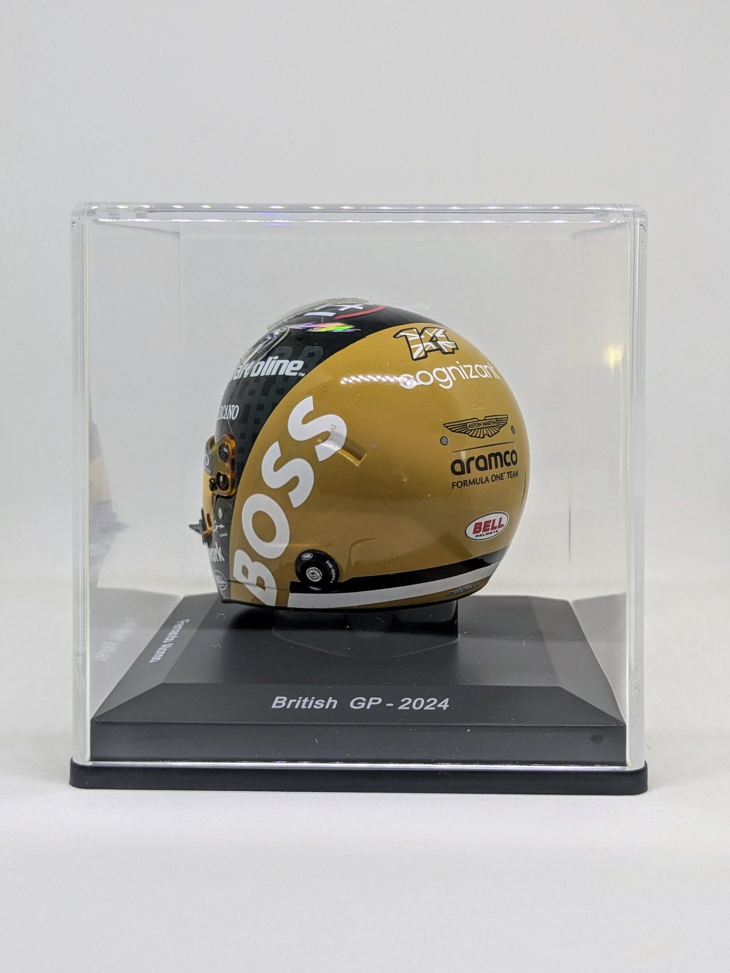 Spark 5HF164 Casque 1:5 - Fernando Alonso - Aston Martin Aramco F1 Team - British GP 2024