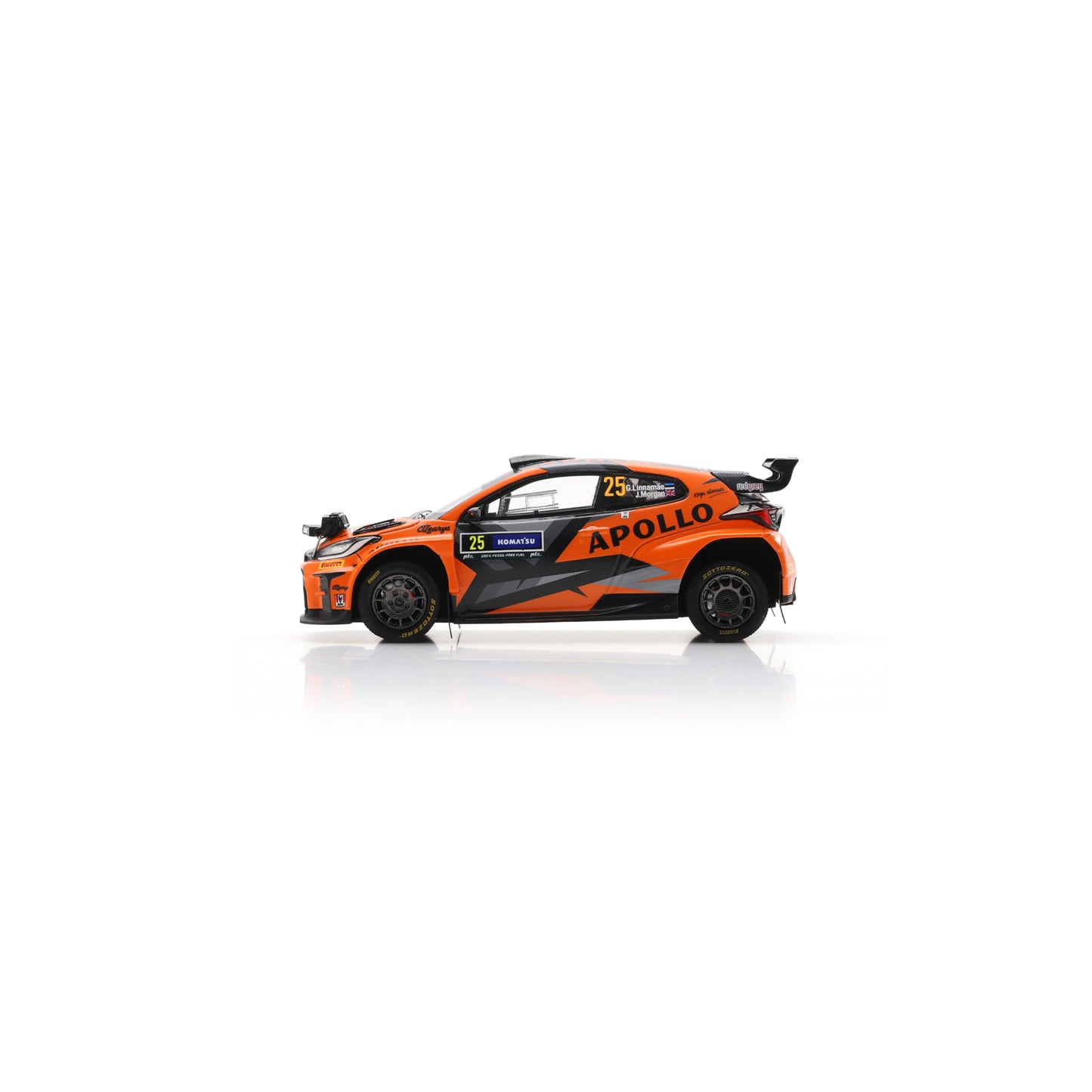 Spark S6871 1:43 - TOYOTA GR Yaris Rally 2 No.25 Red Grey Team 3rd RC2 Rally Sweden 2024 G. Linnamae - J. Morgan