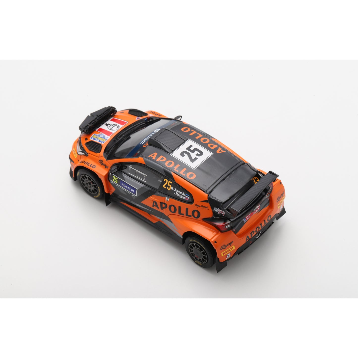 Spark S6871 1:43 - TOYOTA GR Yaris Rally 2 No.25 Red Grey Team 3rd RC2 Rally Sweden 2024 G. Linnamae - J. Morgan