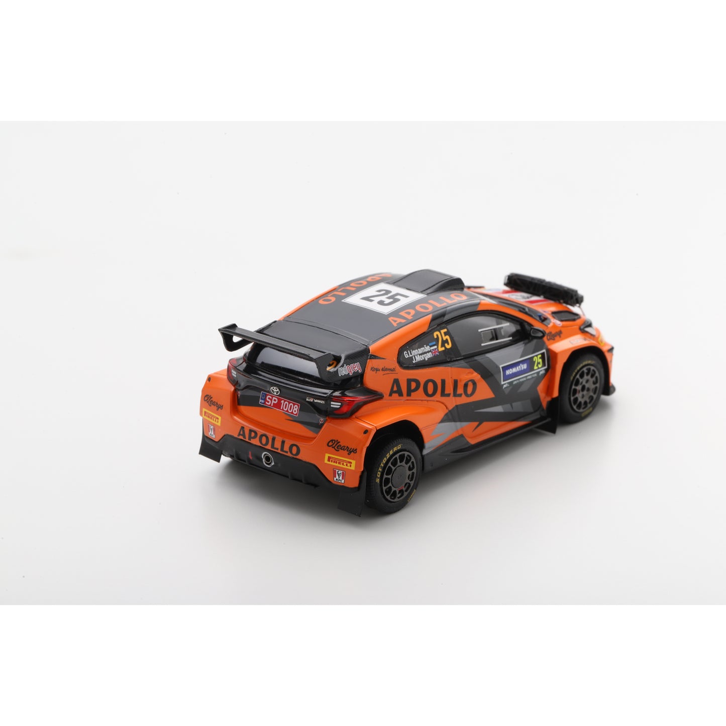 Spark S6871 1:43 - TOYOTA GR Yaris Rally 2 No.25 Red Grey Team 3rd RC2 Rally Sweden 2024 G. Linnamae - J. Morgan