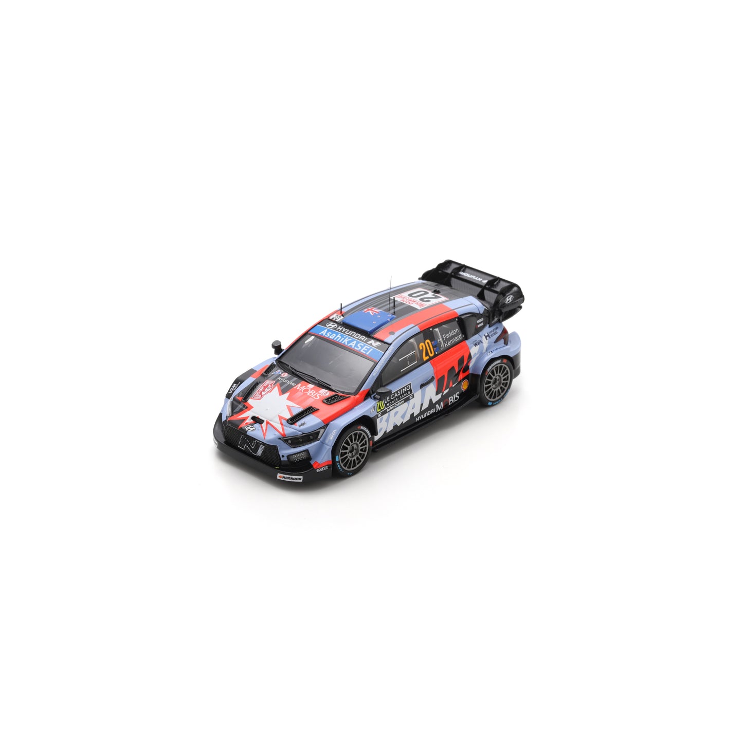 Spark S6921 1:43 - HYUNDAI i20 N Rally1 N°20 HYUNDAI SHELL MOBIS WORLD RALLY TEAM Rallye Monte Carlo 2026 H. Paddon - J. Kennard
