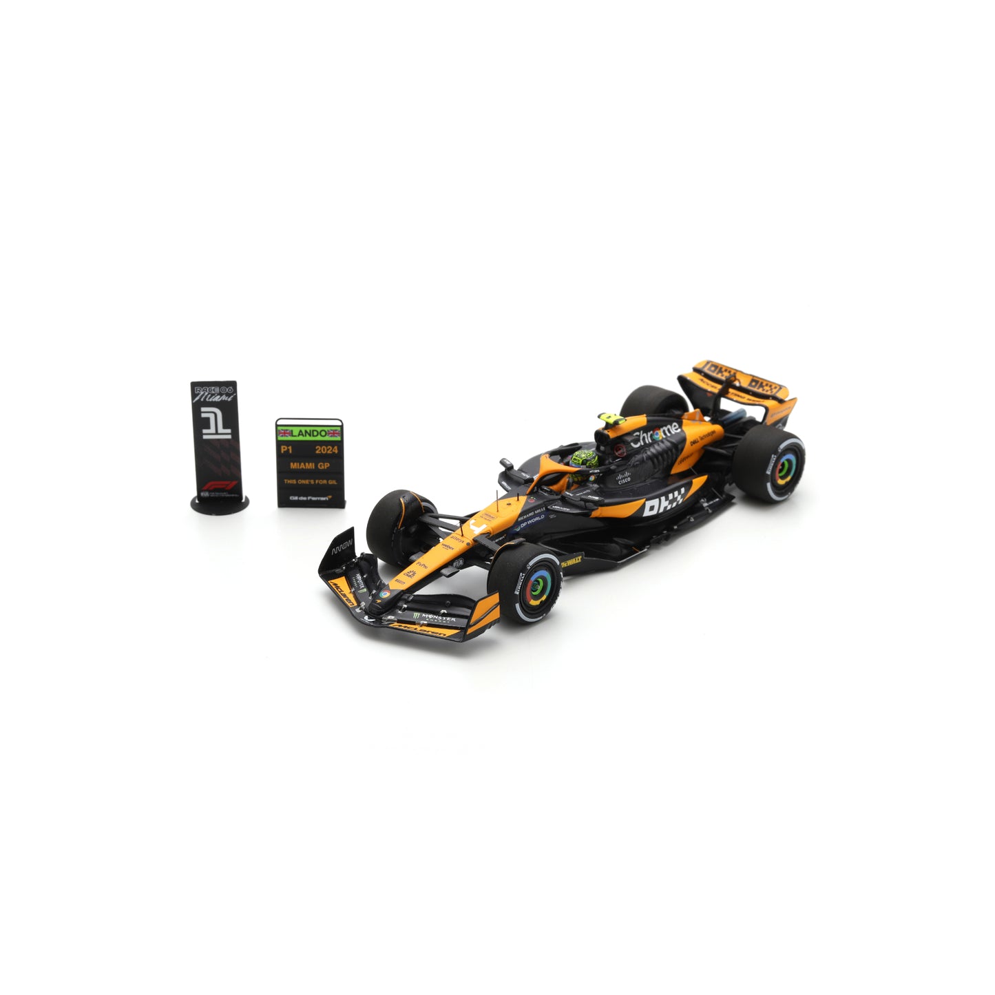 Spark S9523 1:43 - McLaren Formula 1 Team MCL38 No.4 Winner Miami GP 2024 Lando Norris