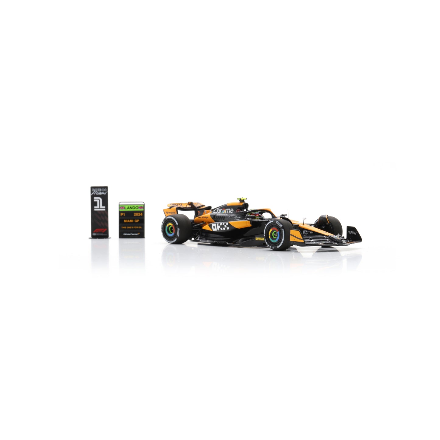 Spark S9523 1:43 - McLaren Formula 1 Team MCL38 No.4 Winner Miami GP 2024 Lando Norris