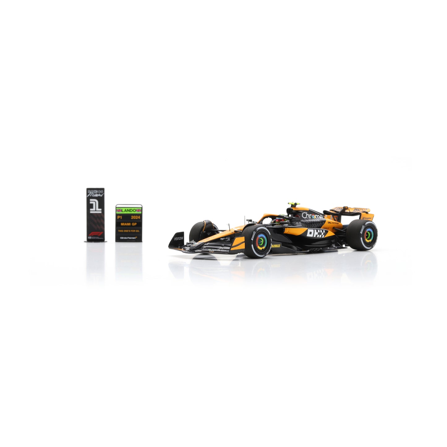 Spark S9523 1:43 - McLaren Formula 1 Team MCL38 No.4 Winner Miami GP 2024 Lando Norris
