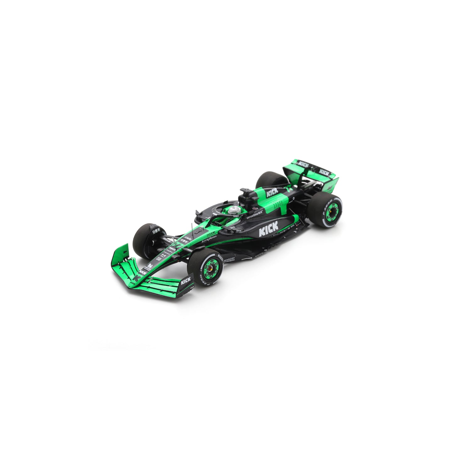 Spark S9549 1:43 - Stake F1 Team Kick Sauber C44 No.77 Stake F1 Team Kick Sauber Abu Dhabi GP 2024 Valtteri Bottas "Last Race"