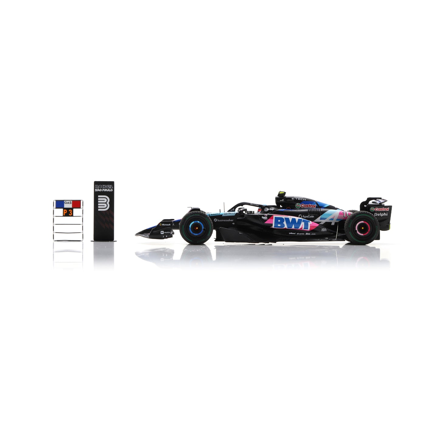 Spark S9552 1:43 - BWT Alpine F1 Team A524 No.10 3rd Brazilian GP 2024 Pierre Gasly (150th GP Race)