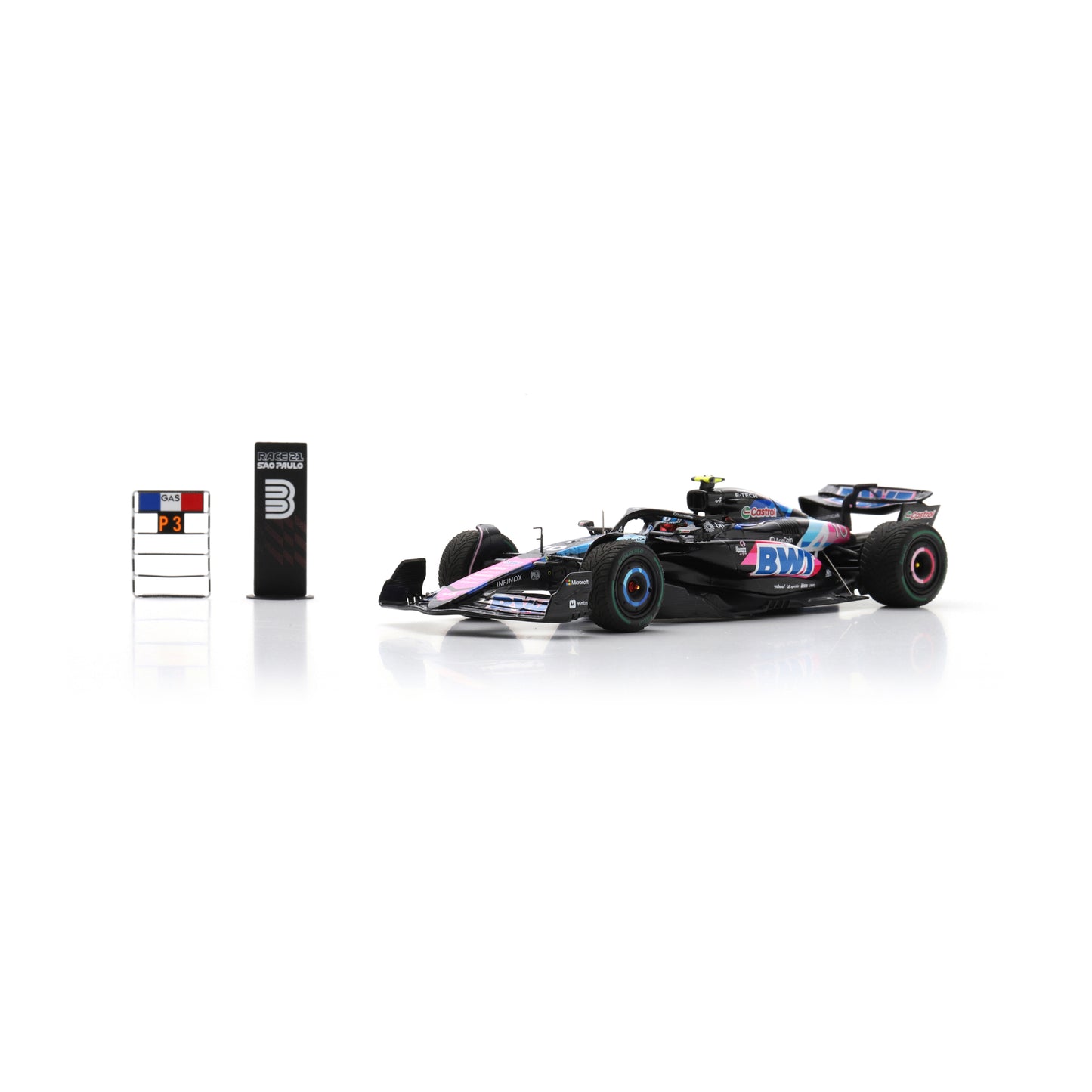 Spark S9552 1:43 - BWT Alpine F1 Team A524 No.10 3rd Brazilian GP 2024 Pierre Gasly (150th GP Race)