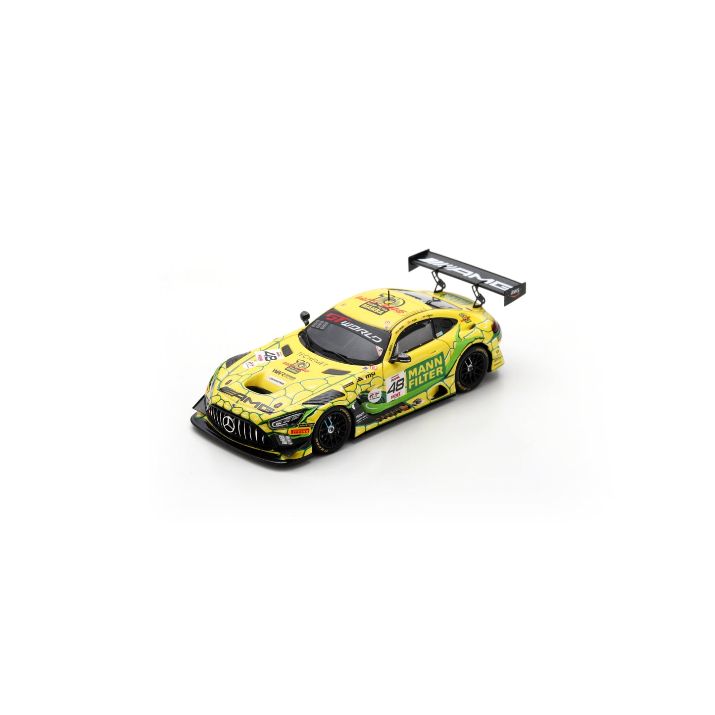 Spark SB855 1:43 - Mercedes-AMG GT3 EVO No.48 M-AMG Team MANN-FILTER 10th 24H Spa 2025 M. Engel - M. Cairoli - L. Auer Limited (300 ex.)
