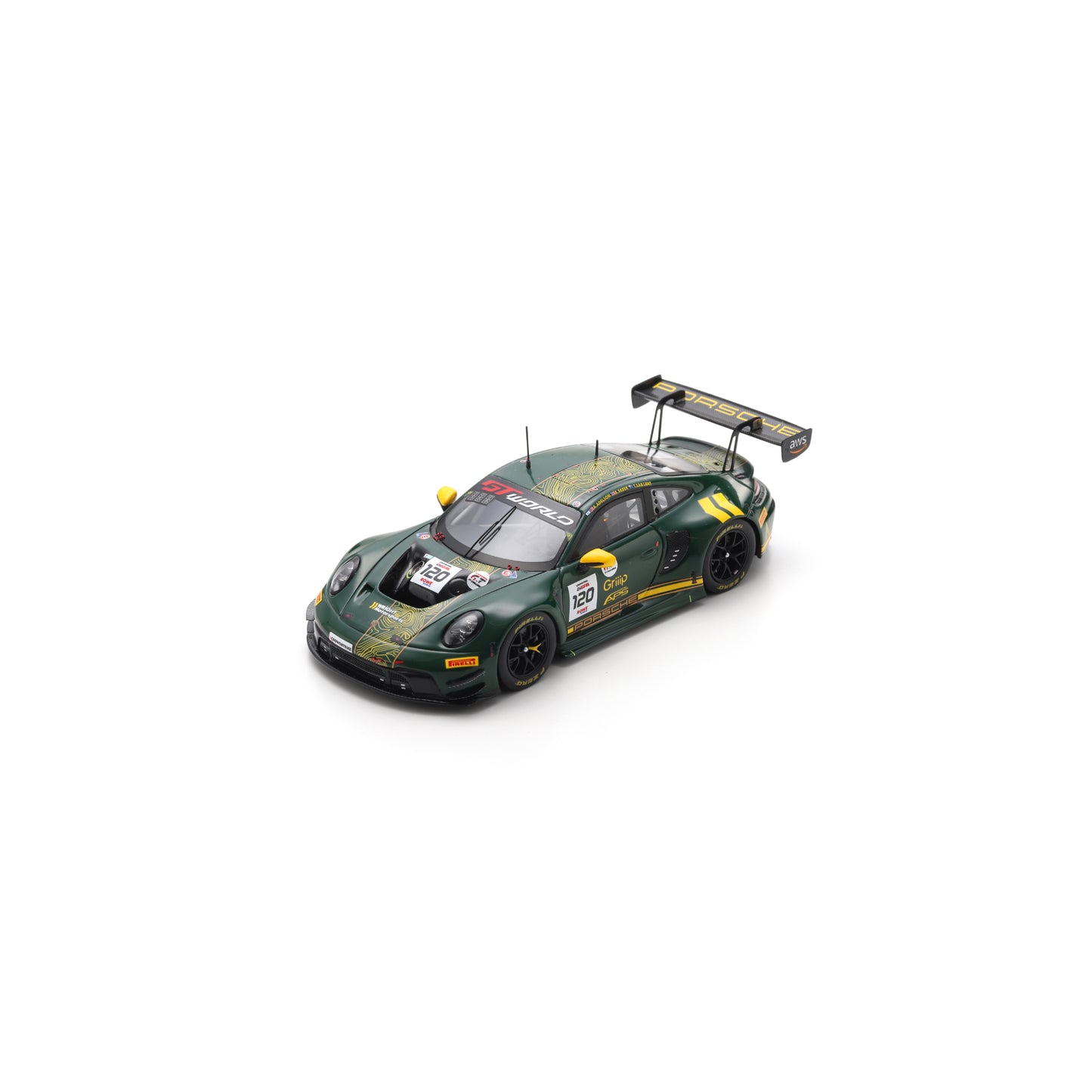 Spark SB859 1:43 - Porsche 911 GT3 R (992) No.120 Wright Motorsport 24H Spa 2025 A. Adelson - T. Sargent - E. Skeer Limited (300 ex.)
