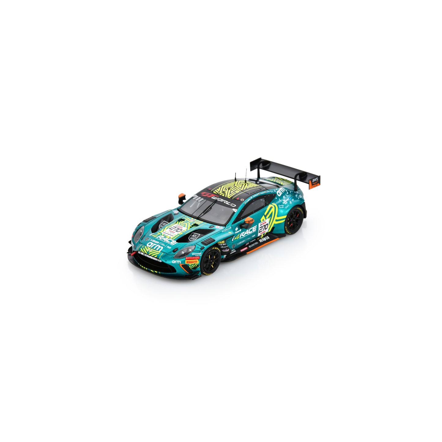Spark SB872 1:43 - Aston Martin Vantage AMR GT3 EVO No.270 Comtoyou Racing 24H Spa 2025 A. Leroy - R. Almeida - A. Potty - J. Hawkins Limited (300ex.)