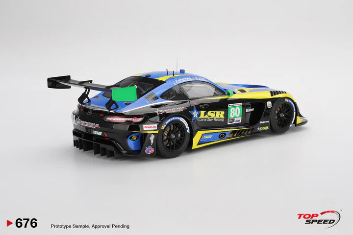 PRE-ORDER - Top Speed TS0676 1:18 - MERCEDES-AMG GT3 EVO N°80 Lone Star Racing IMSA 24H Daytona 2025 R. Aron - E. Filgueiras - S. Andrews - D. Knox