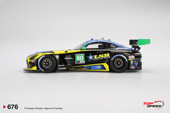 PRE-ORDER - Top Speed TS0676 1:18 - MERCEDES-AMG GT3 EVO N°80 Lone Star Racing IMSA 24H Daytona 2025 R. Aron - E. Filgueiras - S. Andrews - D. Knox