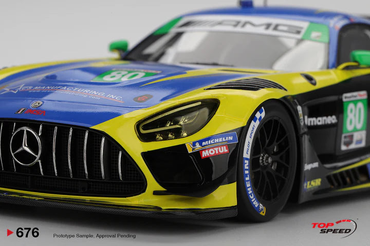 PRE-ORDER - Top Speed TS0676 1:18 - MERCEDES-AMG GT3 EVO N°80 Lone Star Racing IMSA 24H Daytona 2025 R. Aron - E. Filgueiras - S. Andrews - D. Knox