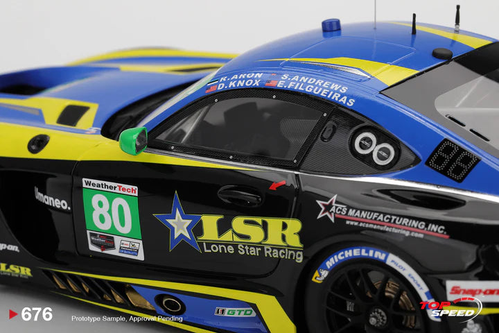 PRE-ORDER - Top Speed TS0676 1:18 - MERCEDES-AMG GT3 EVO N°80 Lone Star Racing IMSA 24H Daytona 2025 R. Aron - E. Filgueiras - S. Andrews - D. Knox